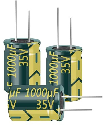 20Pcs 35V 1000UF Hochfrequenz Kondensator 13x20mm (0.51x0.78in) | Aluminium Elektrolytische, Kondensatoren für TV LCD-Monitor Radio Stereo Spiel