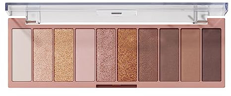 e.l.f. Perfect 10 Eyeshadow Palette, Ten Ultra-pigmented Neutral Shades, Blendable Formula, Vegan & Cruelty-free, Need It Nude (Packaging May Vary)