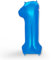 FUNXGO Folien-Ballon 1, Helium-Ballon, Luftballon-Zahl, nachfüllbare Riesen-Ballonzahl, Party-Deko zum 1. Kinder-Geburtstag, Baby, Hochzeit, blau