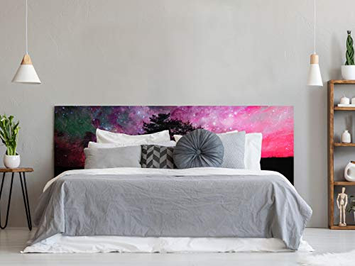 Oedim – Testiera da Letto in PVC con Albero e Cielo Rosa, da 100 x 60 cm, Disponibile in Diverse Misure, Leggera, Elegante, Resistente ed Economica