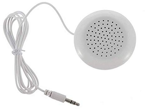 Aofan Mini Jack 3.5mm Pillow Speaker with Stereo Sound for MP3 MP4, CD,Mobile phone Player (Portable White)