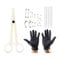 Alucy 20pcs/Set Tongue Nose Belly Button Body Jewellery Piercing Rings Clamp Gloves Needles Tool Kit, Body Cartilage Piercing Body Jewelry, Professional Needles Piercing Clamp for Piercing Supplies
