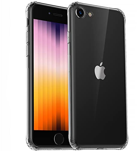 Migeec Hülle für iPhone 7/8 / SE, Transparent Handyhülle mit 4-Ecken Stoßdämpfung, Nicht Vergilbende Stoßfest Stoßfänger Clear Case Schutzhülle