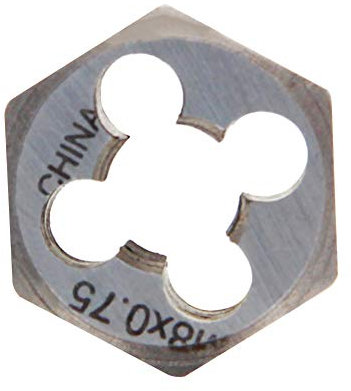 Utoolmart Sechskant-Gewindeschneider, M8 x 0,75 Teilung, Karbonstahl, Sechskant-Gewindeschneider, Maschinen-Gewindeschneider, Sechskant-Gewindeschneider, 1 Stück