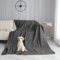 fuguitex wasserdichte Hundebett-Decke für Bett, Kristall-Samt, Haustierdecke, Überwurf für Couch, Sofa (10,312 cm, dunkelgrau + dunkelgrau)