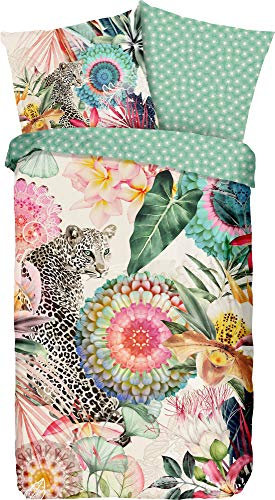 Hip Satin Bettwäsche Verda Multi 1 Bettbezug 155 x 220 cm + 1 Kissenbezug 80 x 80 cm