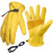 SLARMOR Rindsleder Gartenarbeitshandschuhe Durchstich- und schnittfeste Gartenarbeitshandschuhe Gartenarbeitshandschuhe mit ausziehbaren Handgelenken