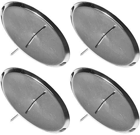 Riffelmacher Adventskerzenhalter Ø 10 cm Silber 10787 | 4 Stück - Kerzenhalter für Stumpenkerzen Adventsgesteck Adventskranz
