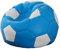 Mirjan24 Sitzsack Akimbo, Indoor Sitzkissen, Sessel, Gamer Kissen, Lounge Kissen, Sitzsack für Erwachsene und Kinder, Kunstleder, Sitzkissen für Kinderzimmer, Kindergarten (Blau + Weiß)