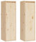 vidaXL 2X Massivholz Kiefer Wandschrank Hängeschrank TV Schrank Fernsehschrank Lowboard Fernsehtisch Regal Aufbewahrung Badschrank 30x30x100cm