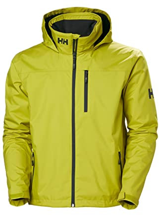 Herren Helly Hansen Crew Hooded Midlayer Jacket, Helles Moos, M