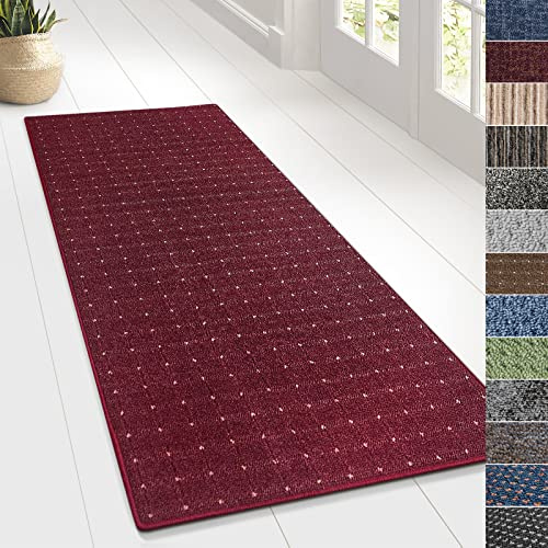 KARAT Teppich Läufer für Küche, Flur & Wohnraum - Teppichläufer auf Maß - Meterware - Flurteppich - Küchenläufer - Wohnzimmer Teppich (80 x 200 cm, Rapido - Violett)
