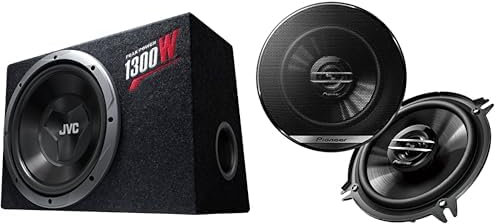 JVC CS-BW 120 & Pioneer TS-G1320F Haut-Parleur de Voiture 2 Voies Noir