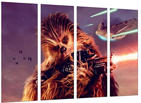 Cuadros Camara Moderne Fotografie Figur Film, Han Solo: Eine Geschichte von Star Wars, Chewbacca, 131 x 62 cm, Ref. 27240