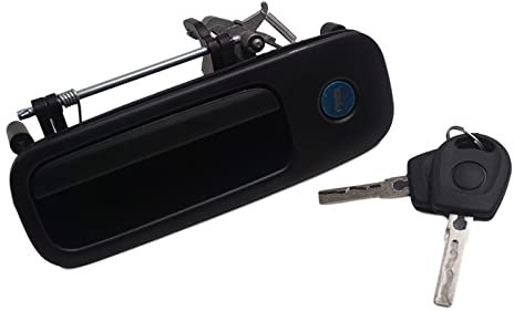 cantondz Manija del portón trasero cerradura con 2 llaves Tirador para puerta de maletero Compatible con VW Golf 4 Polo 6N Lupo 1J6827565B