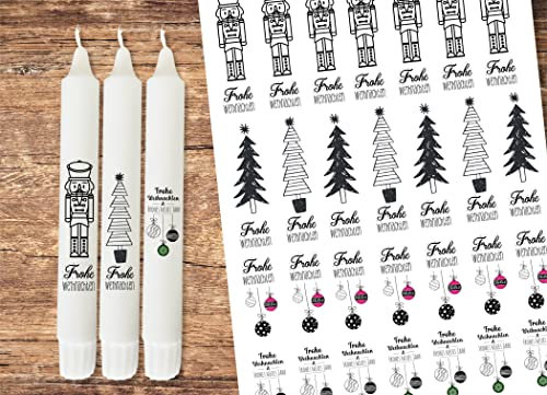 WEIHNACHTEN Tattoofolie ADVENT für Kerzen/Keramik DIN A4 Nussknacker
