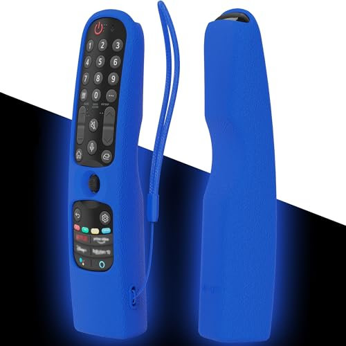 Custodia in Silicone Compatibile con LG Telecomando MR24GA MR21GA MR22GN MR23GN 2024 QNED Smart TV Magico Telecomando Guscio Protettiva Cover per LG Magic Remote Control (Blu)