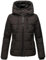MARIKOO Damen Winterjacke Steppjacke warm mit Kapuze Shimoaa XVI Black Gr. S