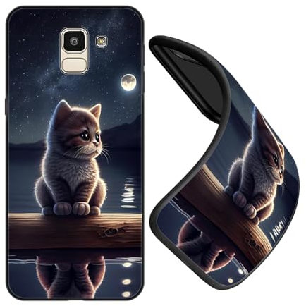 JEZSHTAI Cover per Samsung Galaxy J6 2018 Custodia in Silicone Antiurto Con Disegno Del Modello,Sottile Morbida in TPU Antigraffio Protettiva Case,B05