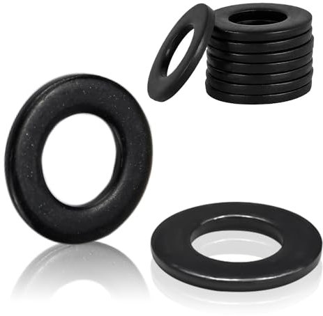 CAREDGO 30 Stk Unterlegscheiben M10*20mm Beilagscheiben Edelstahl A2 V2A Karosseriescheiben Schwarz Flache Unterlegscheiben Dichtung Distanzscheiben U Scheiben für Schrauben Muttern und Gewindestange