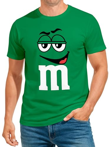 MoonWorks® Herren T-Shirt Fasching Karneval M Aufdruck Gruppenkostüm Verkleidung Last Minute Faschingskostüme Männer Funshirt