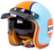 Retro 3/4 Motorrad Helm Jethelm Vintage-Roller-Helm, DOT/ECE-Zertifizierter Retro-Motorradhelm Mit Offenem Gesicht Für Damen Und Herren, Leichter Moped-Helm E,L