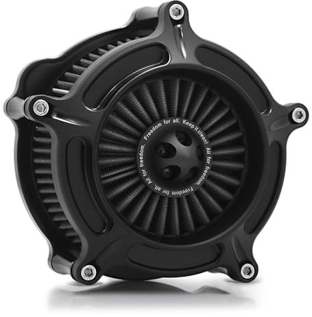 NicMachine Filtro Aria Per Motocicletta Harley Davidson Sportster 1200 883 Forty Eight Black