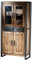 Dynamic24 Vitrine Panama Akazie Wohnzimmerschrank Schrank Vitrinenschrank Anrichte