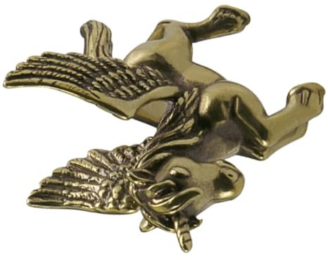 TOPPERFUN Adornos De Unicornio Esculturas De Unicornio De Bronce Animales Feng Shui Bandeja De Té Unicornio Mascota Animal De La Fortuna Modelado Latón Oficina Adornos De Cobre