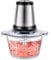 Tritatutto elettrico mini da 2 l, 500 W, 2 livelli di velocità, tritatutto multiuso, contenitore in vetro per carne, alimenti per bambini, frutta, verdura