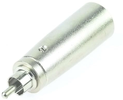 Adam Hall 1 x Connectors K4A RM2 XM3 Ganzmetall Adapter Verbinder Konverter - XLR 3 pol Male Stecker auf Cinch RCA Male Stecker