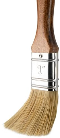 Premium Pinsel | Flachpinsel 1 Zoll / 25 mm | Lackierpinsel | Malerpinsel | Holz-Griff lakiert (10 Stück)