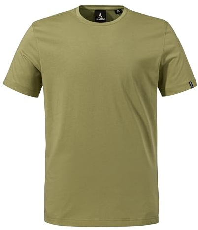Schöffel Herren T Shirt Style Collada MNS, schnell trocknendes T-Shirt mit Rundhalsausschnitt, Funktionsshirt aus recyceltem Material, solid Olive, 58