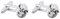Manschettenknöpfe, Herren Hochzeit Manschettenknöpfe 1 Paar Edelstahl Manschettenknopf Cufflinks für Herren Shirt Business Hochzeit oder als Geburtstagsgeschenk,Silber