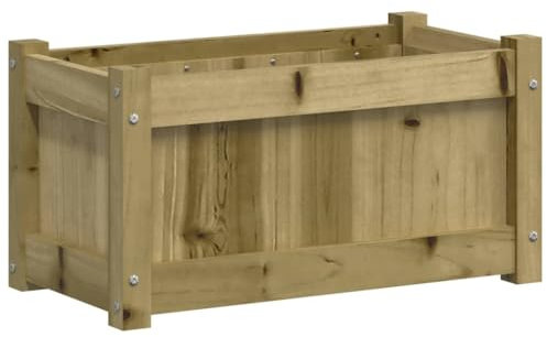 Hochbeet für Garten Veranda, Blumenkasten Pflanzkübel Pflanzkasten Kräuterbeet Anzuchtbeet Pflanzbeet 60x31x31 cm Kiefernholz Imprägniert