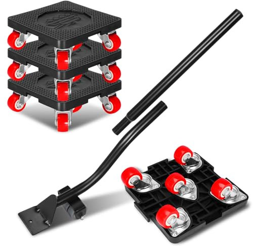 QCXWCJWD Furniture Lifter Mover Tool, Heavy Duty Moving Wheels, Single Load Capacity 400KG