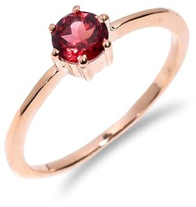 Anello in argento sterling per donna uomo, anello con pietra granato naturale anello di fidanzamento matrimonio anello di promessa fatto a mano R-040-24-P