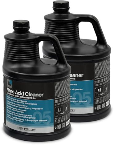 Errecom Nano Acid Cleaenr, Acid Cleaner for Outdoor Units of Air Conditioning and Refrigeration Systems, Concentrated Formula, 10 L (2 x 5 L)