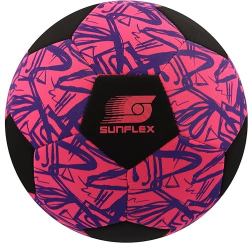 Sunflex® Neopren Zubehör Fußball Funky Strokes | Beach-Fußball zum Barfuß Spielen | weich und robust für Strand, Wiese und Wasser | Soccerball | Kicken für Jede Altersgruppe