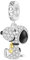 GNOCE Charm Anhänger Peanuts Snoopy Umarmung Woodstock Diamant Anhänger 925 Sterlingsilber Beads Charms für Frauen und Mädchen Schmuckgeschenk für Fans (Snoopy Umarmung Woodstock)