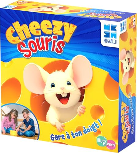 Megableu - CHEEZY Souris - Jeux de Société Enfant des 3 Ans+ - Jeu Rigolo Famille et Groupes - Idée Cadeau Anniversaire Noël - Jeu de Societe Drôle - 2 à 4 Joueurs - Version Française