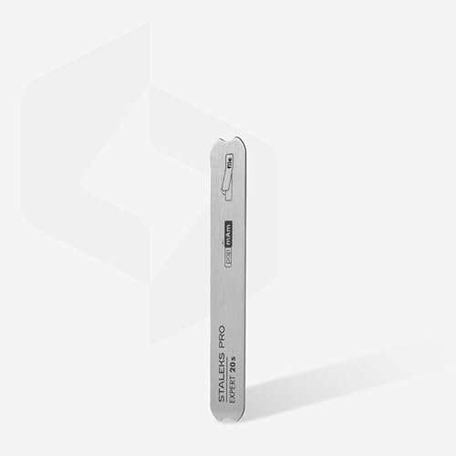 STALEKS PRO Base metálica recta corta (13 cm) para limas autoadhesivas y PapmAm, acero inoxidable. Expert 20. MBE-20s