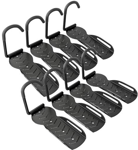 SPORTNOW 8 Pack Bike Rack, Wall Mounted Bicycle Hanger Hook, Foldable Garage Bike Wall Rack, Bicycle Storage Holder for Indoor Outdoor Use