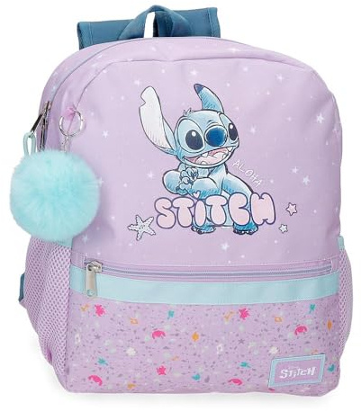 Disney Joumma Lovely Stitch Schulrucksack, Violett, 27 x 33 x 11 cm, Polyester, 9,8 l