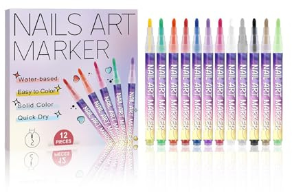 Stift für Nagellack 12 Farben 3D Nagellack Gel Stift | Schnelltrocknende Zehennagel Marker Für Frauen, Zuhause, Salon, Party, formelle Hochzeitsfeier, Reisen, Maniküre, lässiges
