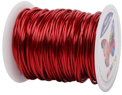 1,5mm Rot Aluminiumdraht, 30m Aluminium Basteldraht, Dekodraht für Basteln, Schmuckherstellung, Modellieren und DIY-Projekte