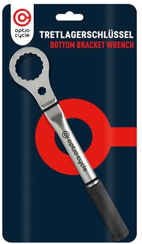Optio Cycle Tretlager Werkzeug – Hollowtech Centerlock Werkzeug mit Lange Griff | Centerlock Werkzeug Bremsscheibe | Tretlagerschlüssel für Montage & Demontage Langlebig & Ergonomisch