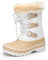 DREAM PAIRS Bambini Ragazza Stivali da Neve Inverno Stivaletti Impermeabile Antiscivolo Caloroso Stivali Ragazzino,Size 37.5,Beige/Bianco,Forester