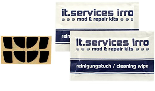 IT-Services Irro Lot de 2 patins pour souris Logitech Anywhere MX 2 + 2 tampons de nettoyage