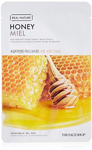 The Face Shop - Real Nature - Face Mask Sheet Honey - radiant and illuminated - All Skin Type (1 pack - 20 g)